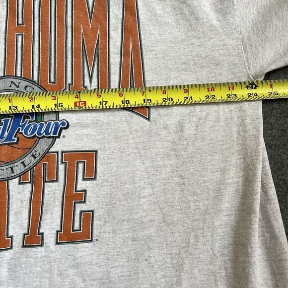 Vintage 90s Oklahoma State Cowboys NCAA Final Four Basketball T-Shirt XXL USA - Picture 2 of 6